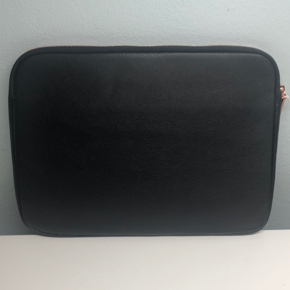 Kikki.K 13” Black Croc Leather Laptop Case - Picture 2 of 9